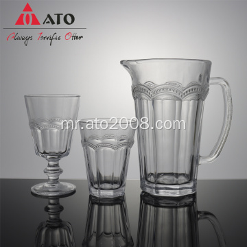 आधुनिक बोरोसिलिकेट ग्लास पिचर आयस्ड टी पिचर